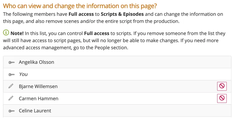 Check read-write access to rundowns and scripts