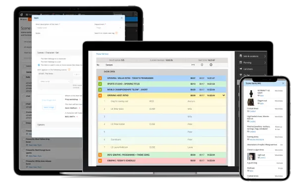 Three New Workflow Improvements for rundowns, scene items and call sheets requested by Production Teams